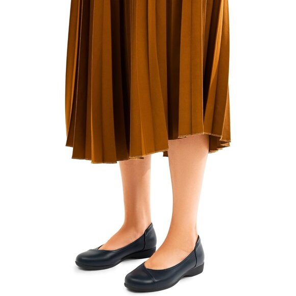 Dream Pairs Women's Navy Polyurethane (PU) Low Wedge Heels Ballet Flats - Picture 6 of 8